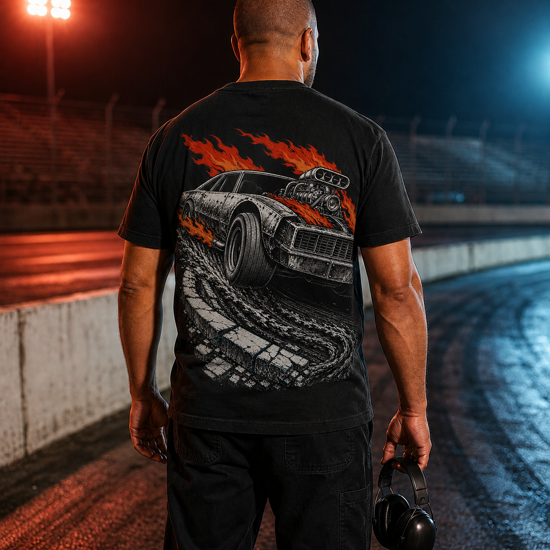 Redline Furnace Stock Car Back Print Tee