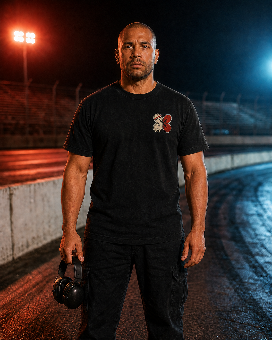 Same Redline Furnace model facing forward with the Dead Heat racing-stripe SB chest mark