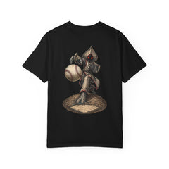 Back view of the black Flatwoods Fastball Phantom back-print tee