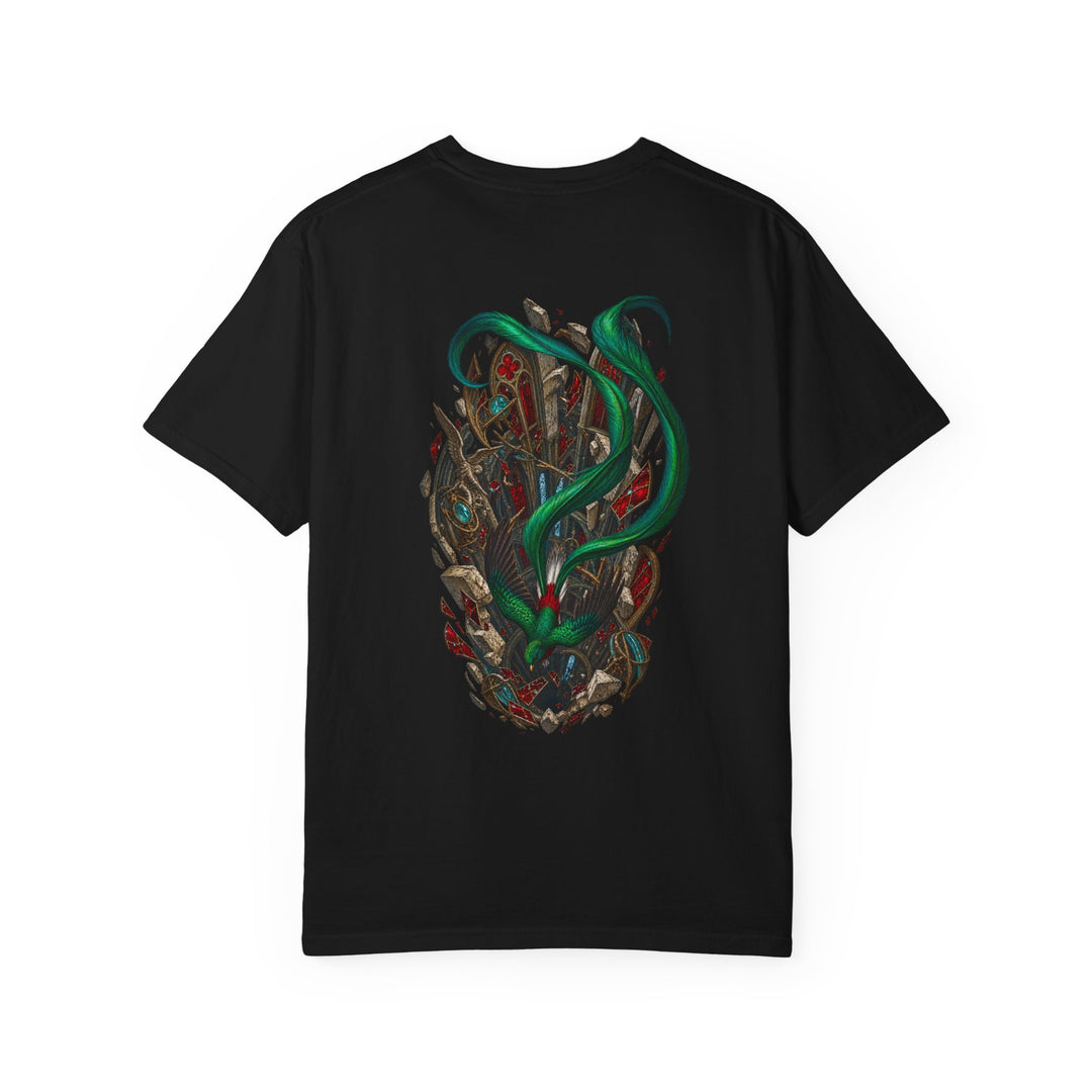 Quetzal Cathedral Plunge Back Print Tee