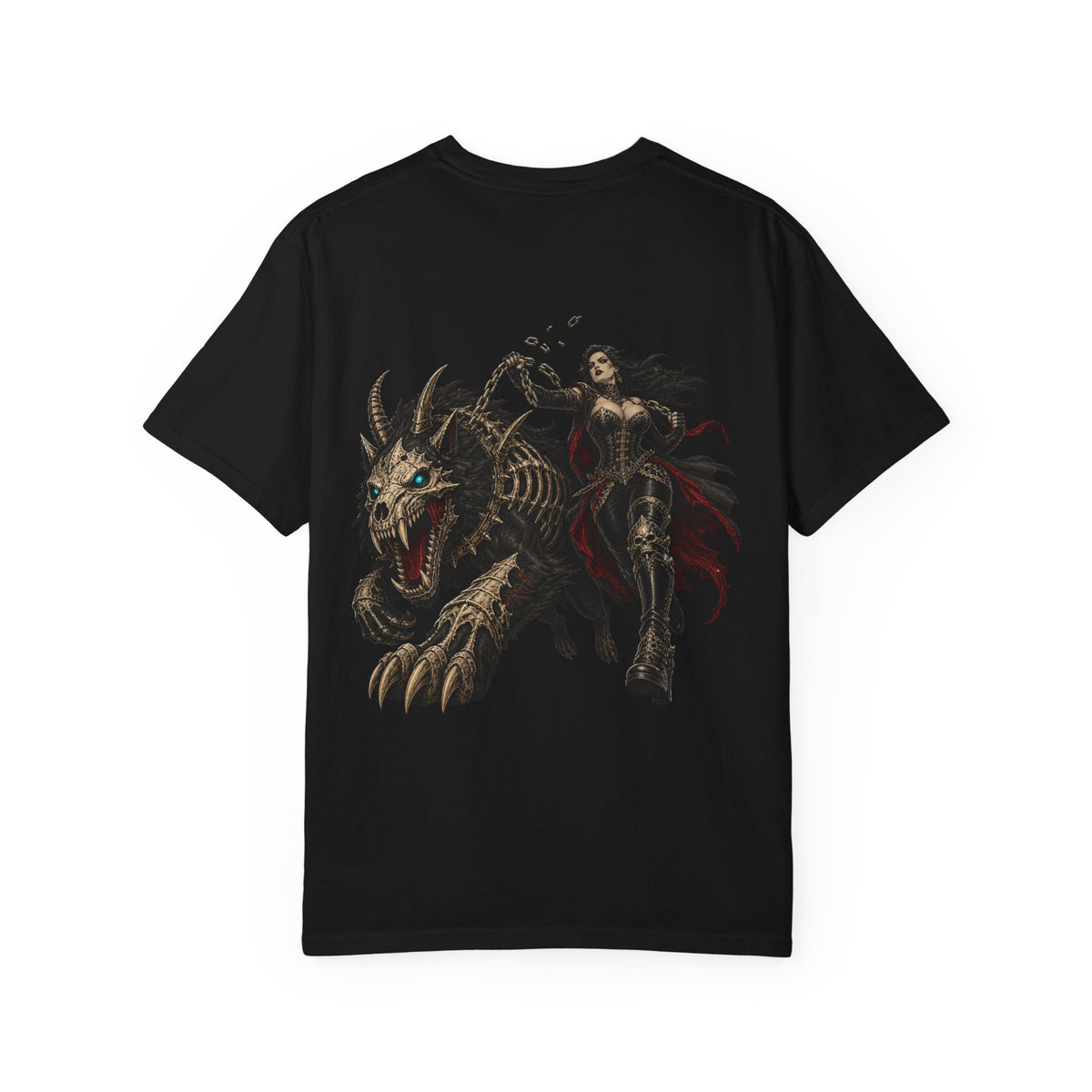Wolf Collar Back Print Tee — back view showing the main artwork.