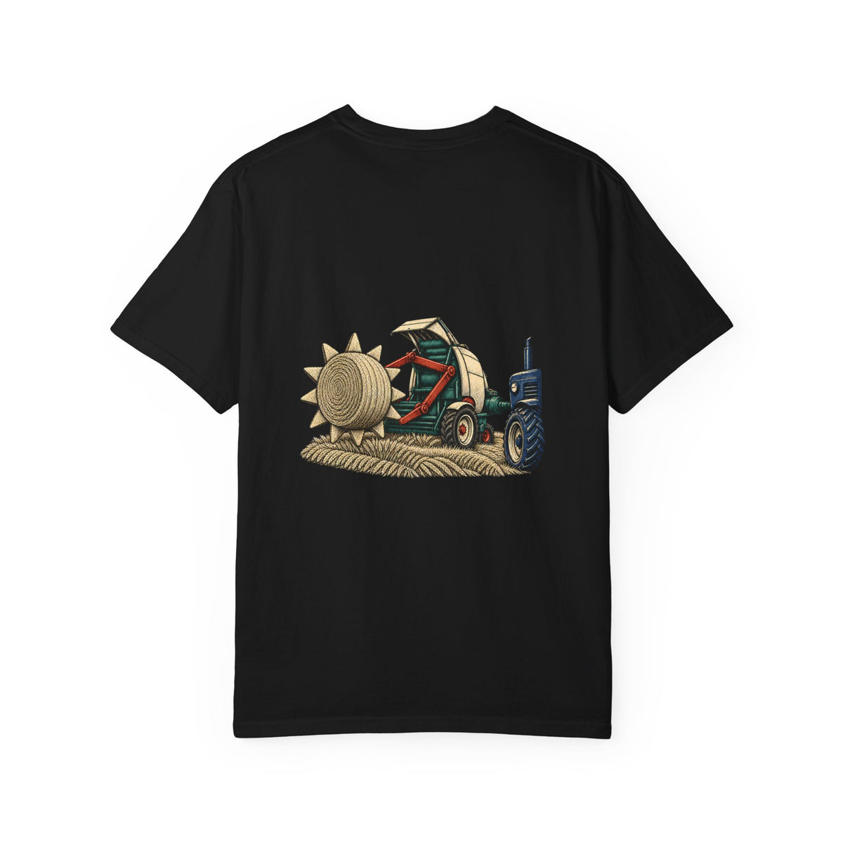 Nova Baler Back Print Tee — back view showing the main artwork.