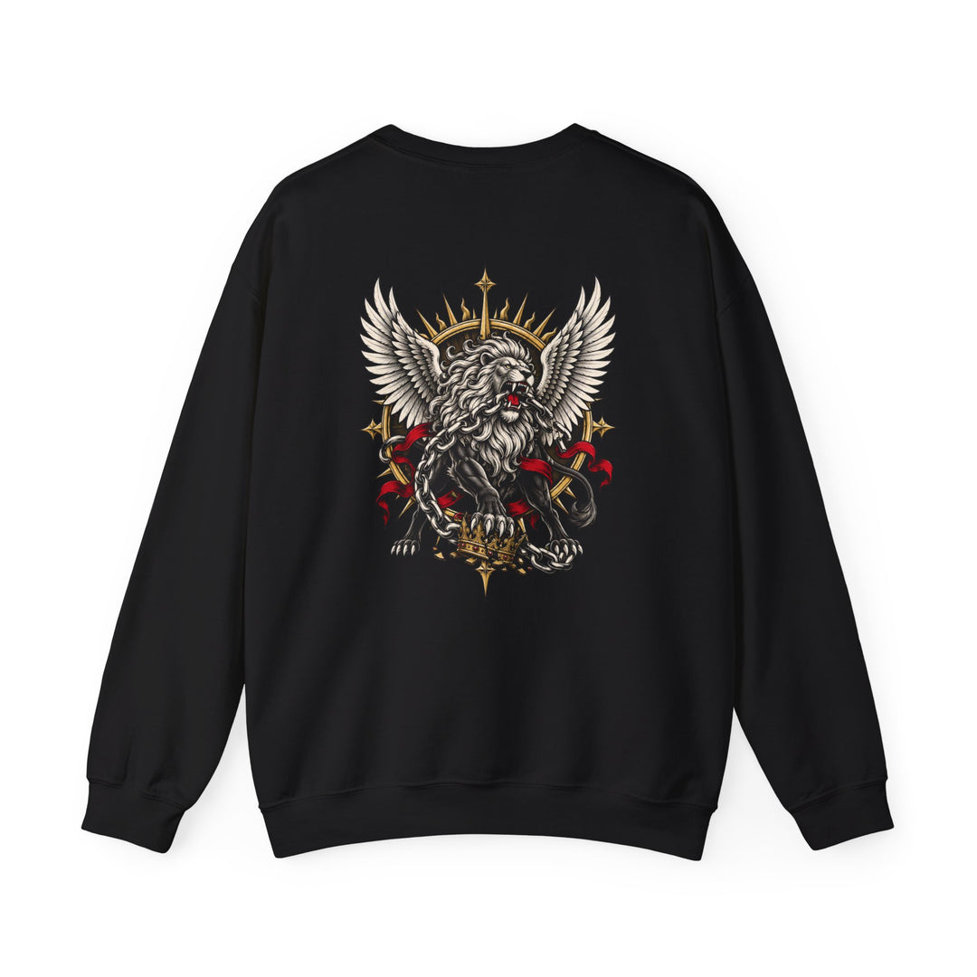 Crowncrusher Lion Crewneck Back Print Sweatshirt