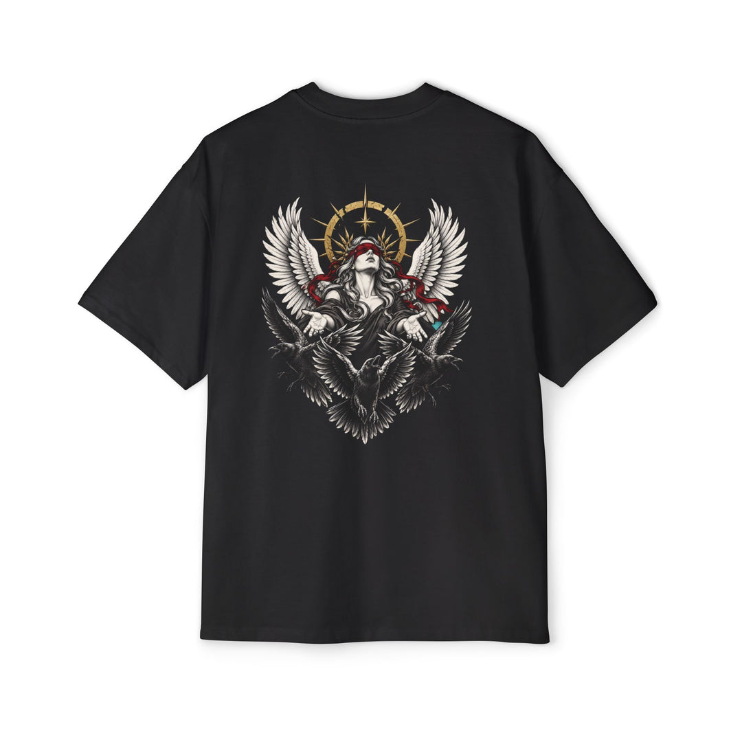 Blind Raven Oracle Heavy Oversized Back Print Tee