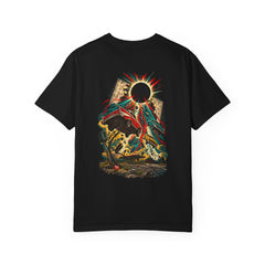 Drive-In Under the Black Sun Back Print Tee — back view showing the main artwork.