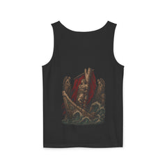 Siren-Wrecked Homecoming — Odysseus — full back print on the Garment-Dyed Tank