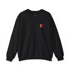 Empire Beneath Crewneck Back Print Sweatshirt — front view with a small chest crest.