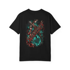 Chainbound Warlock Back Print Tee — back view showing the main artwork.