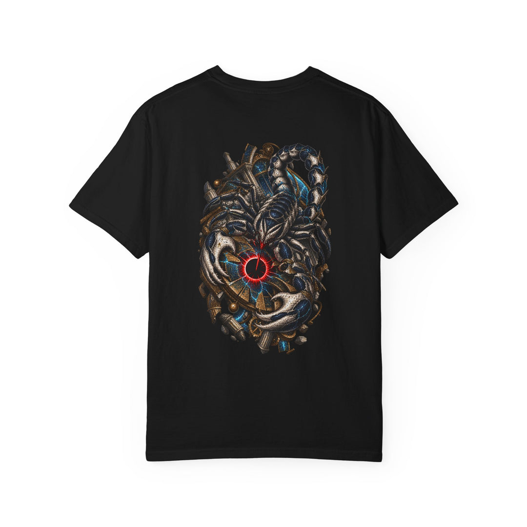 Black Sun Scorpion Back Print Tee