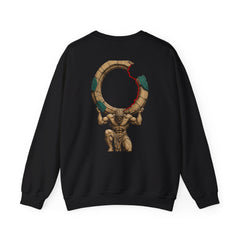 Atlas of Absence Crewneck Back Print Sweatshirt — back view showing the main artwork.
