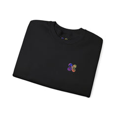 Rose Vein Crewneck Back Print Sweatshirt