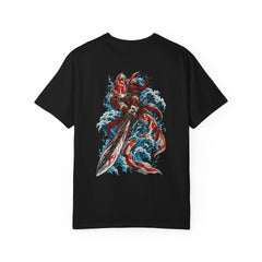 The Koi Ronin Back Print Tee — back view showing the main artwork.