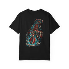 Mantis Shrimp Berserker Back Print Tee — back view showing the main artwork.