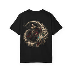 Serpent Train Back Print Tee — back view showing the main artwork.