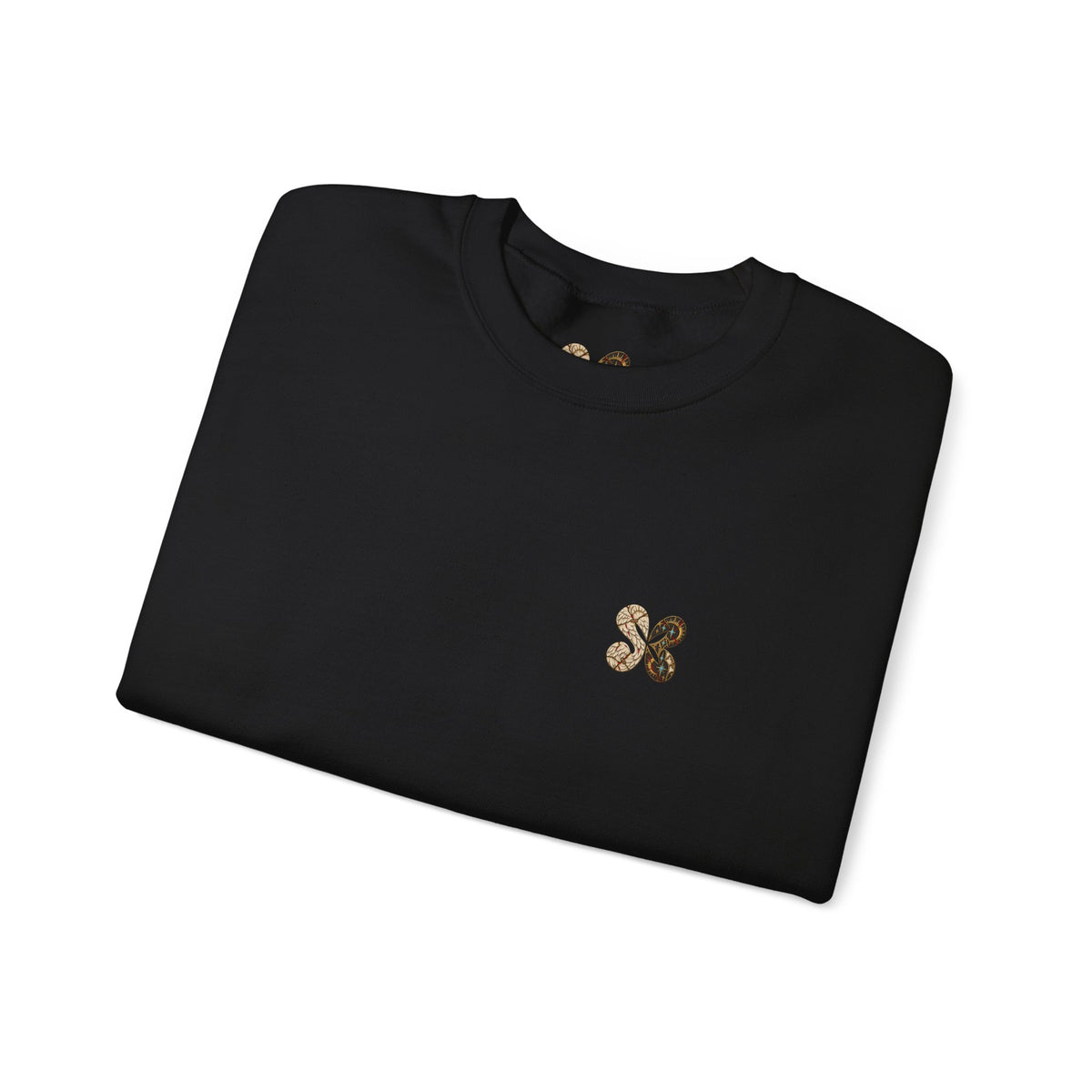 Black Heart Guardian Crewneck Back Print Sweatshirt