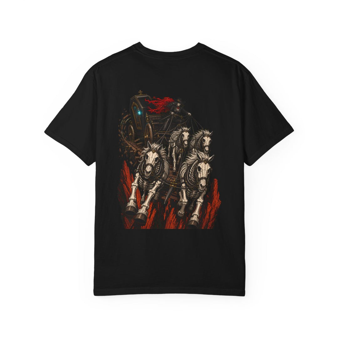 Coffin Coach Run Back Print Tee