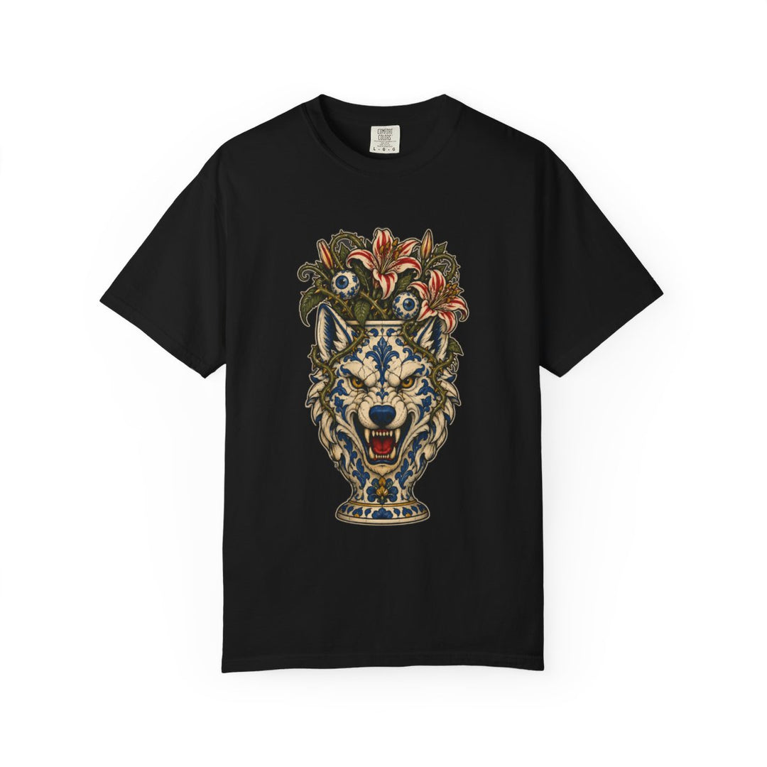 The Wolf Vase Grows Wild Front Print Tee