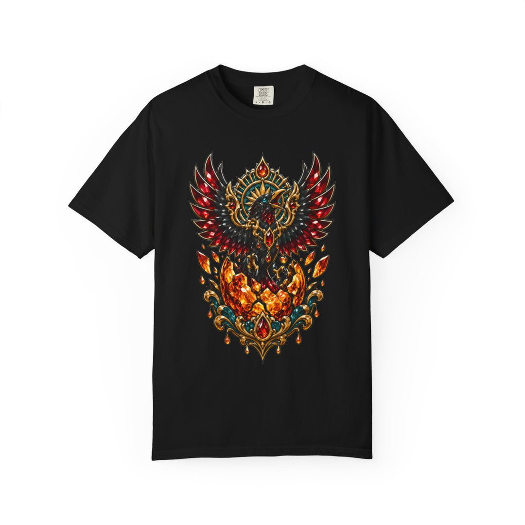 The Crow Hatches from the Ember Front Print Tee