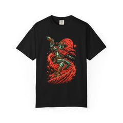 Dust Devil Rider Tee large front print on a Black Comfort Colors 1717 tee