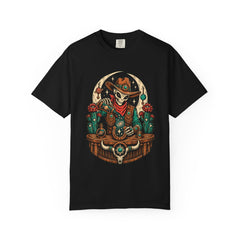 Moon Saloon Tee large front print on a Black Comfort Colors 1717 tee