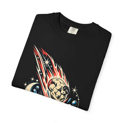 Comet Cannonball Tee folded front print detail