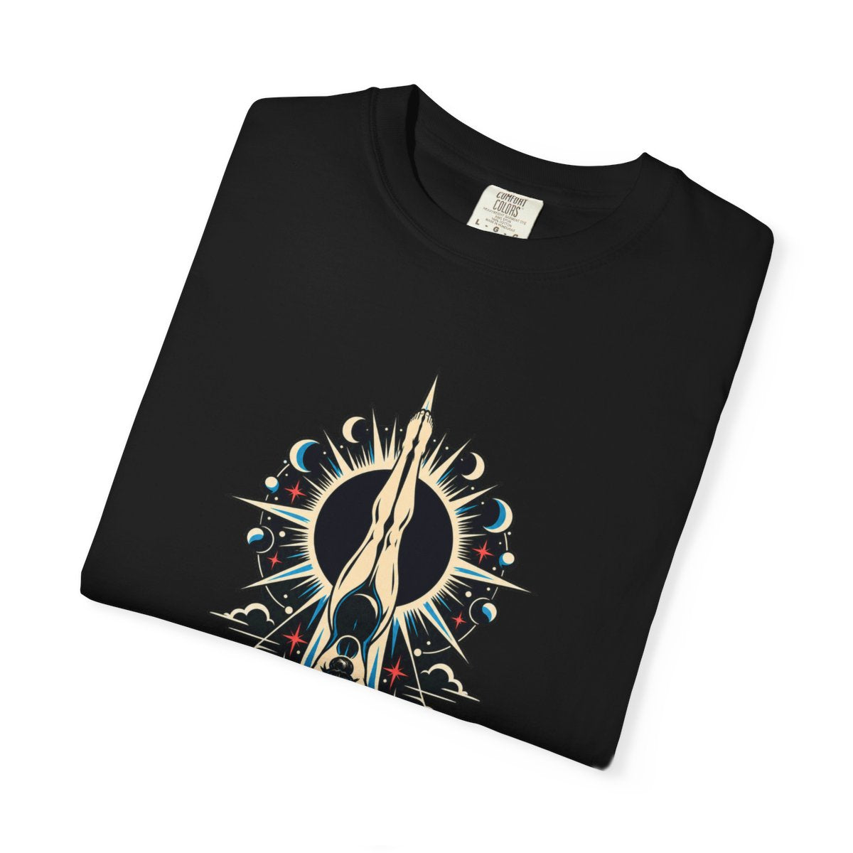 Eclipse High Dive Tee folded front print detail