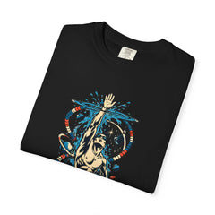 Gravity Lane Tee folded front print detail