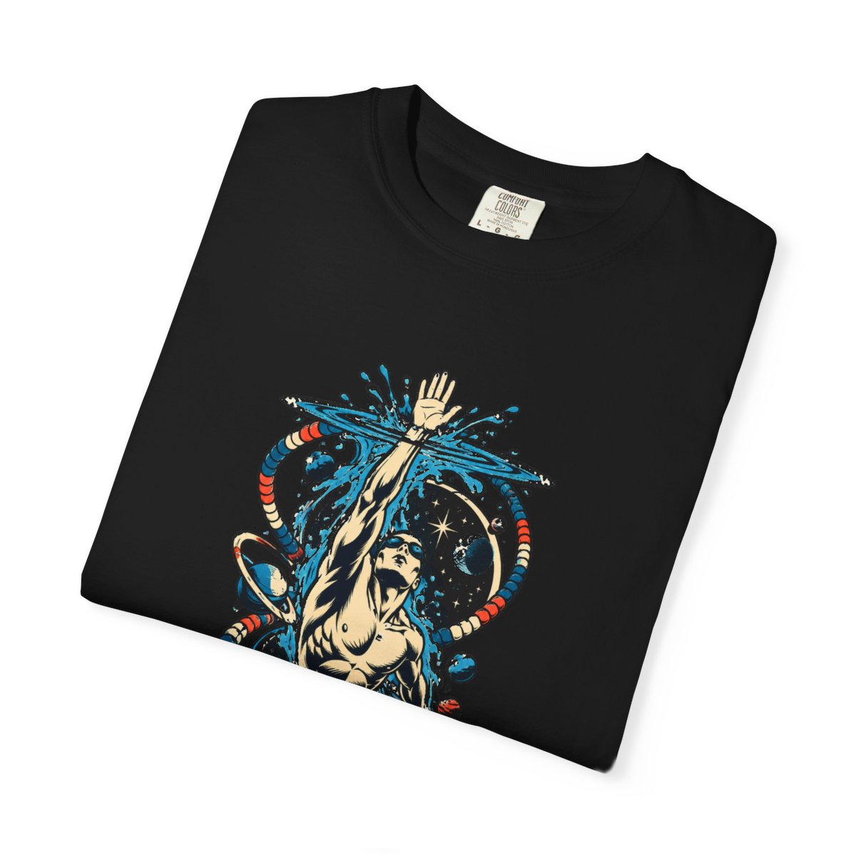 Gravity Lane Tee folded front print detail