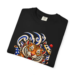 Tiger Teapot Tee folded front print detail