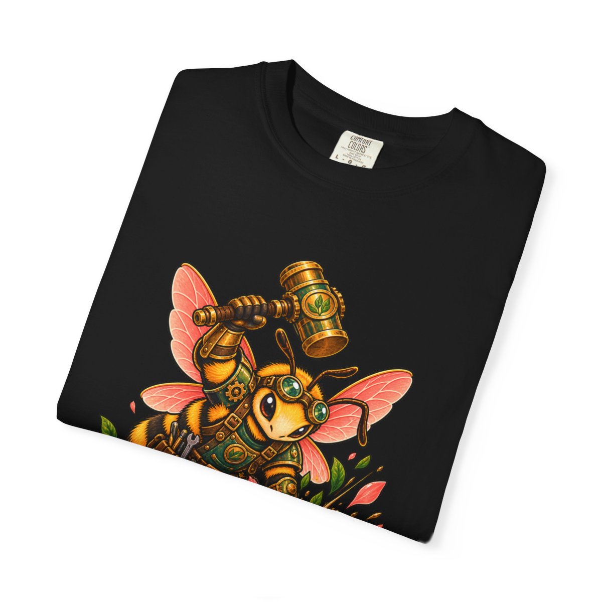 Bloomforge Bee Tee folded front print detail