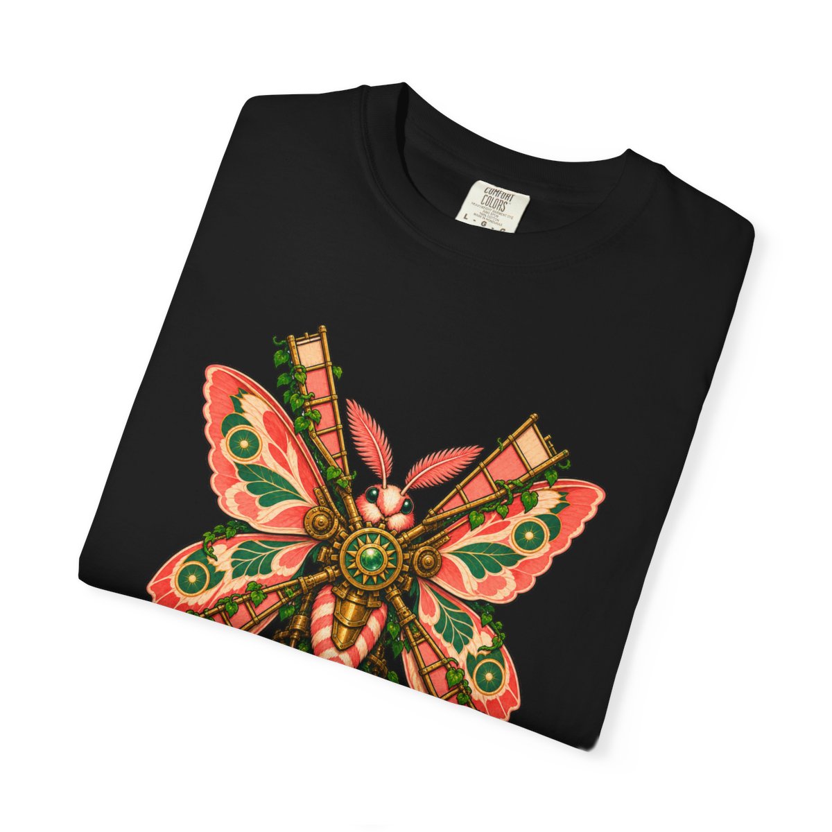 Windmill Moth Tee folded front print detail