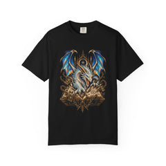 Grimoire Breakout Tee large front print on a Black Comfort Colors 1717 tee