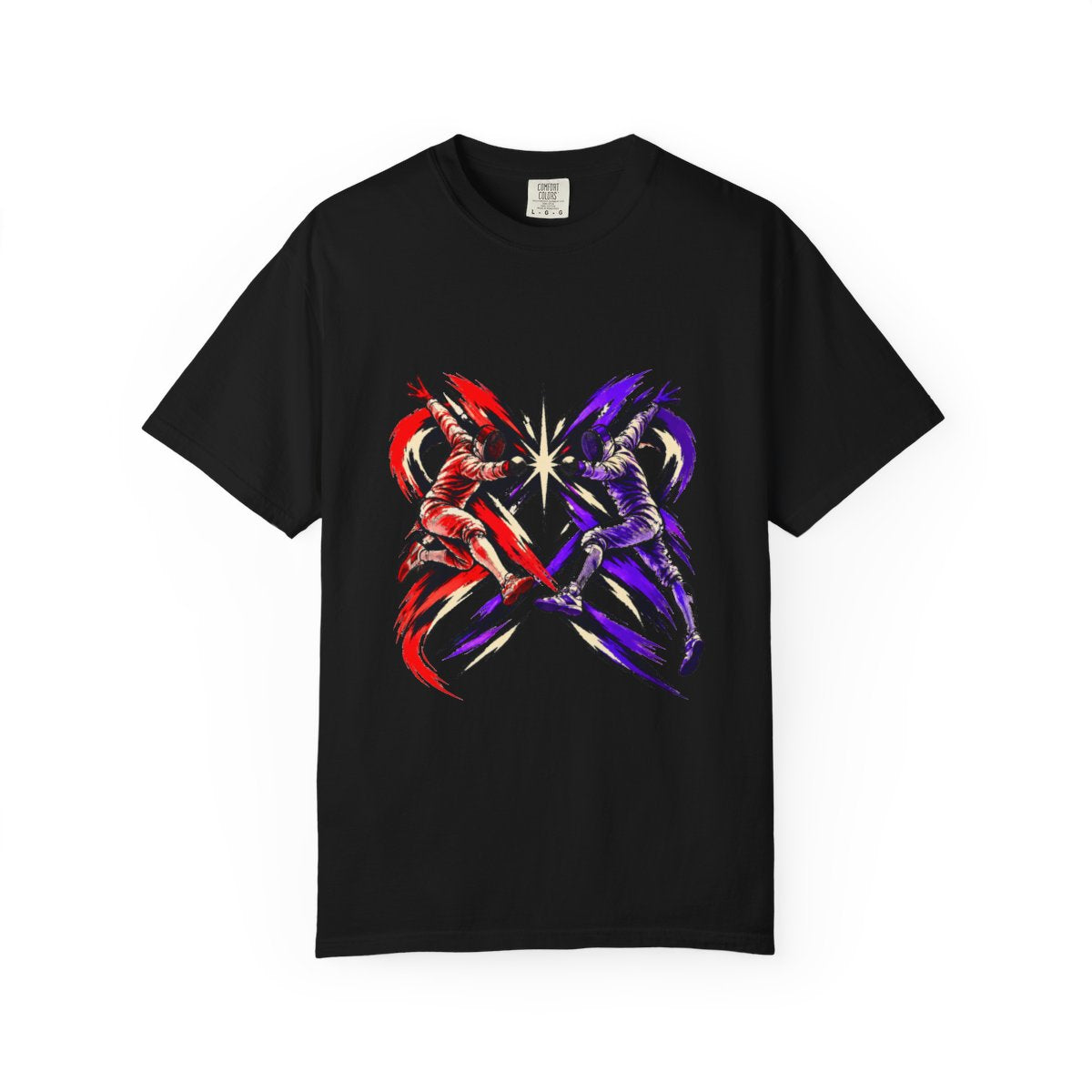 Last Touch Tee large front print on a Black Comfort Colors 1717 tee