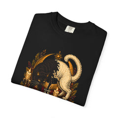 Black Draught Tee folded front print detail