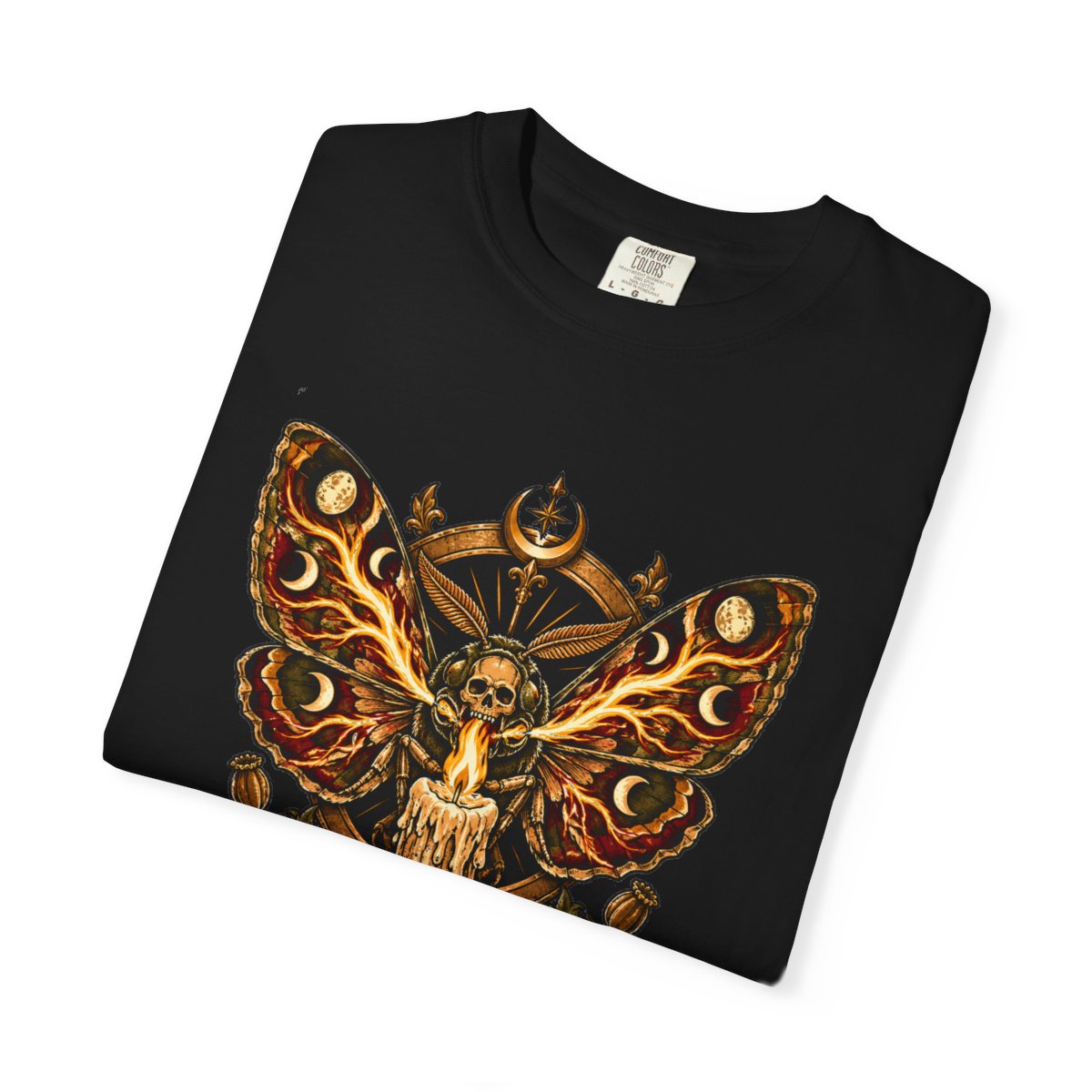 Candle Eater Tee folded front print detail