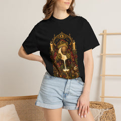 Moonmilk Toad Tee worn Printify context view on a Black Comfort Colors 1717 tee