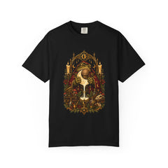 Moonmilk Toad Tee large front print on a Black Comfort Colors 1717 tee