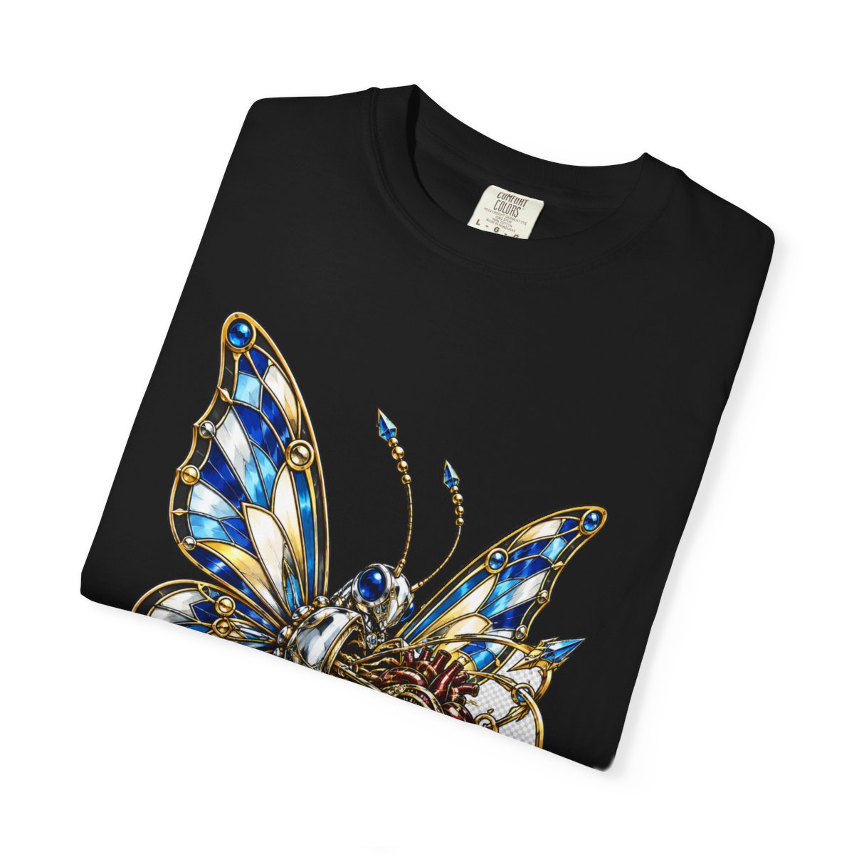 Glasswing Heart Tee folded front print detail