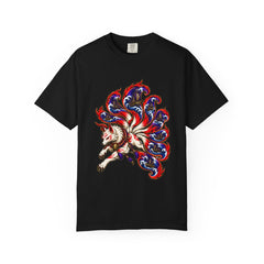 Foxfire Armada Tee large front print on a Black Comfort Colors 1717 tee