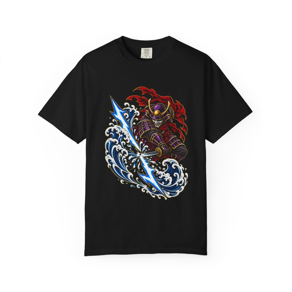 Storm Ronin Tee large front print on a Black Comfort Colors 1717 tee