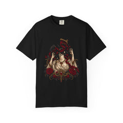 Empty Crown Tee large front print on a Black Comfort Colors 1717 tee