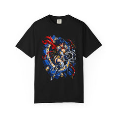 Gravity Thief Tee large front print on a Black Comfort Colors 1717 tee