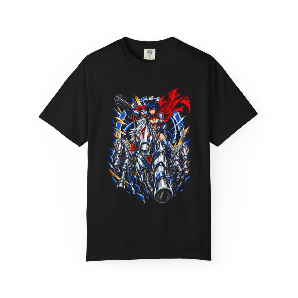Void Stampede Tee large front print on a Black Comfort Colors 1717 tee