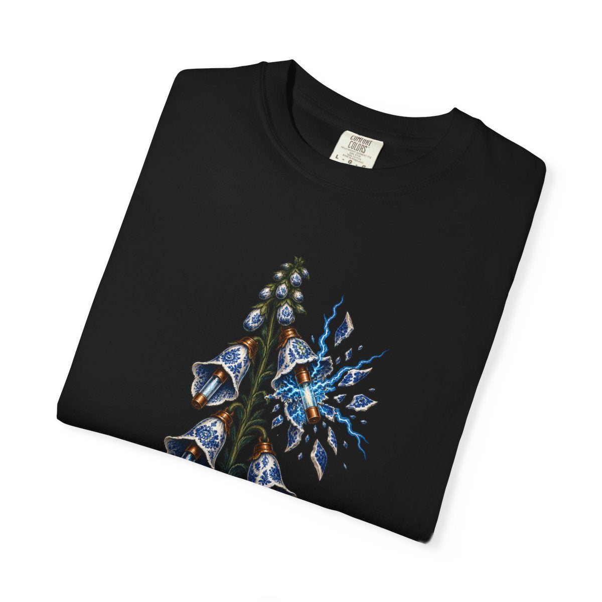 Fuseflower Tee folded front print detail