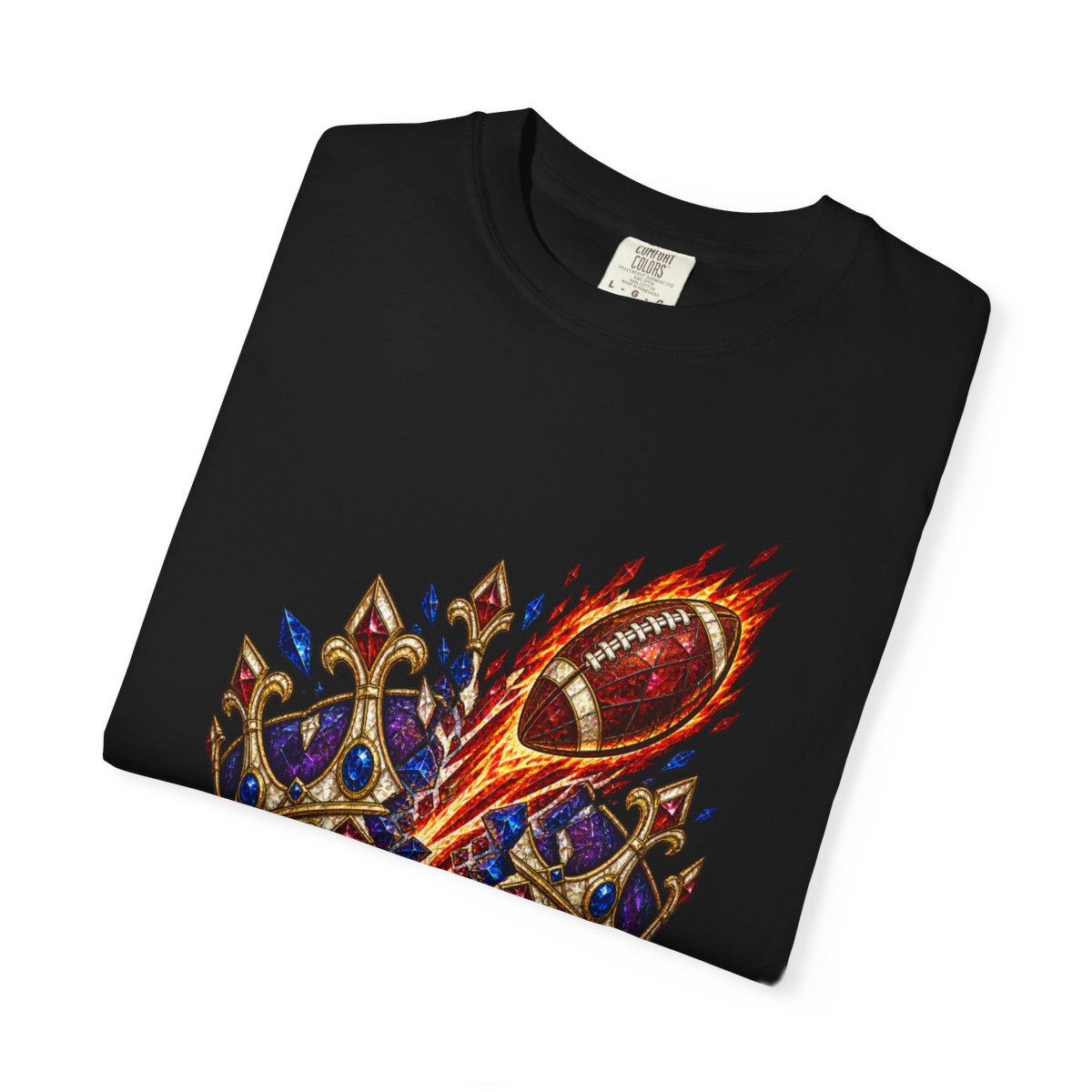 Crown Blitz Tee folded front print detail