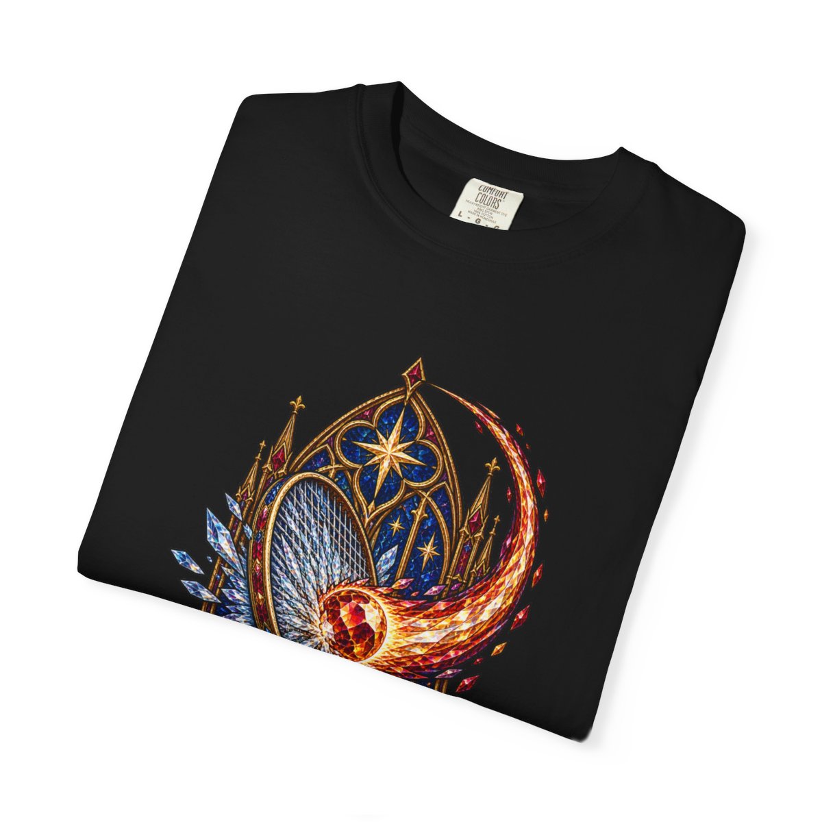 Meteor Serve Tee folded front print detail