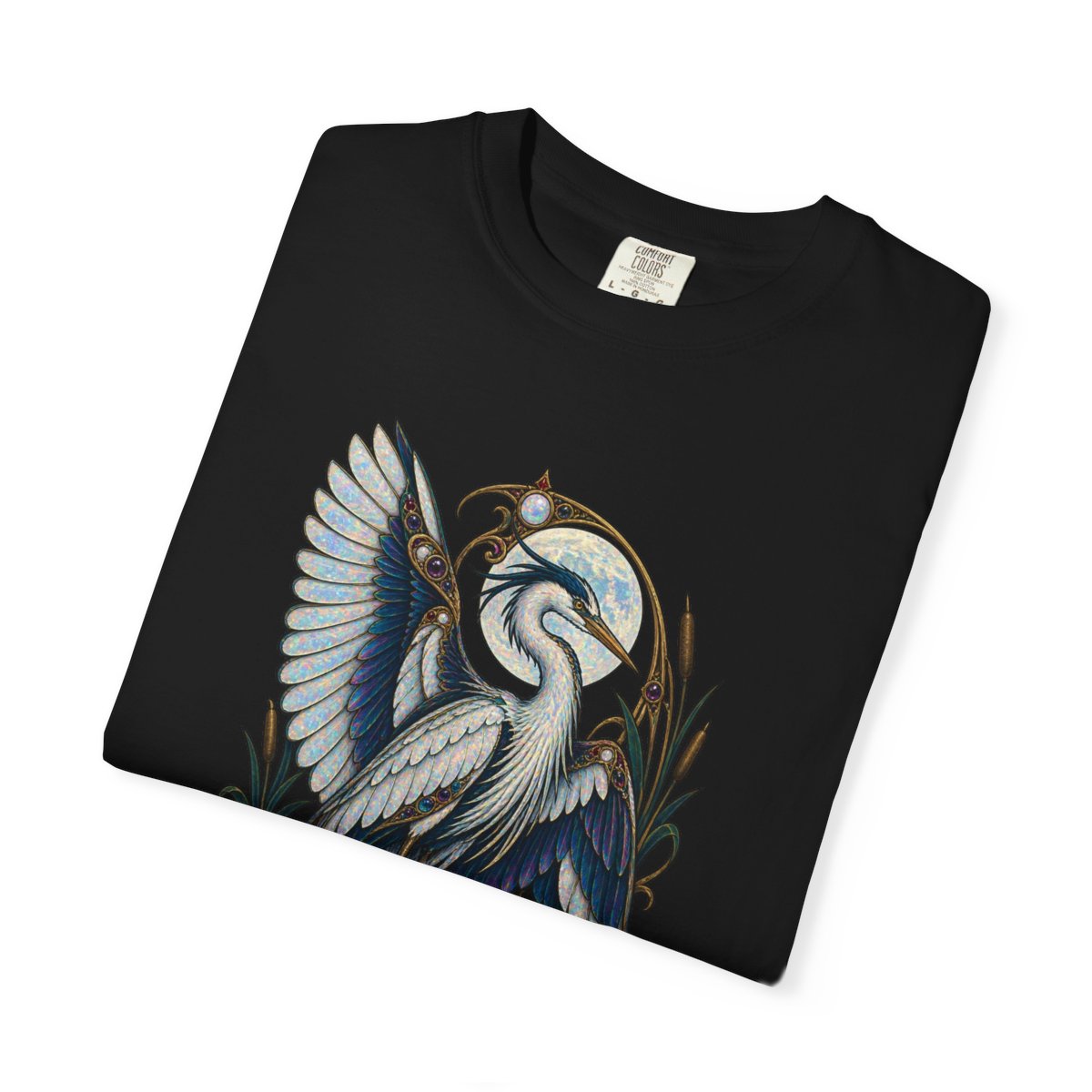 Make the Night Sing Tee folded front print detail