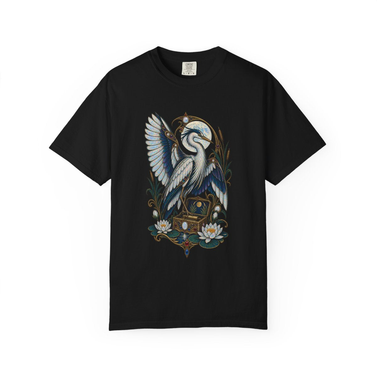 Make the Night Sing Tee large front print on a Black Comfort Colors 1717 tee