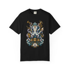 No Silence Below Tee large front print on a Black Comfort Colors 1717 tee