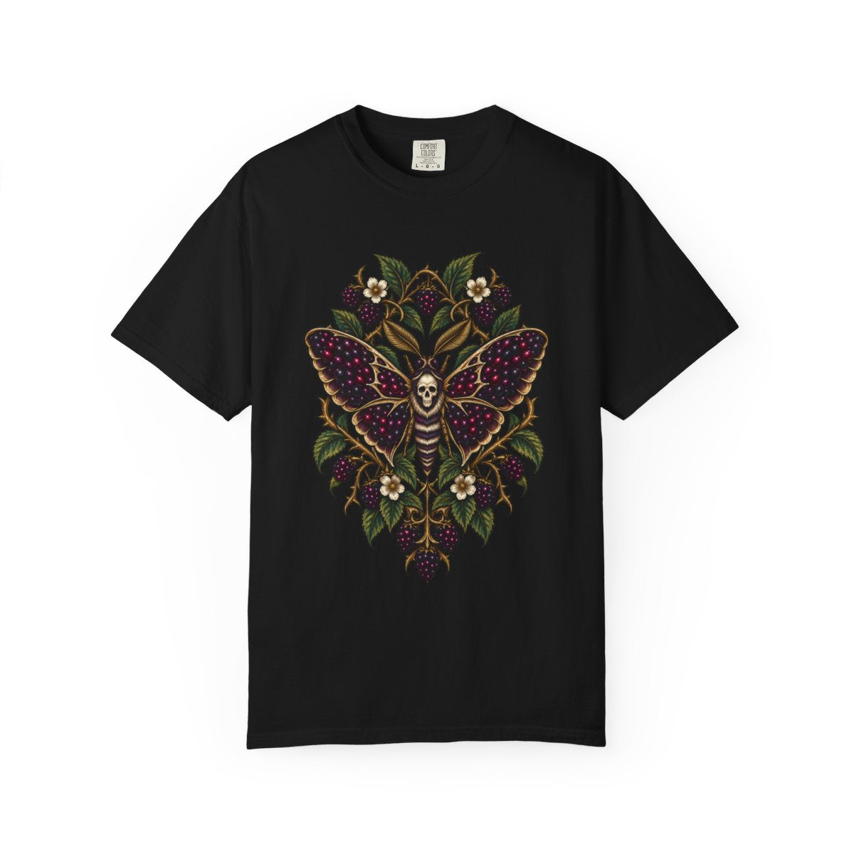 Deadly Sweet Tee large front print on a Black Comfort Colors 1717 tee